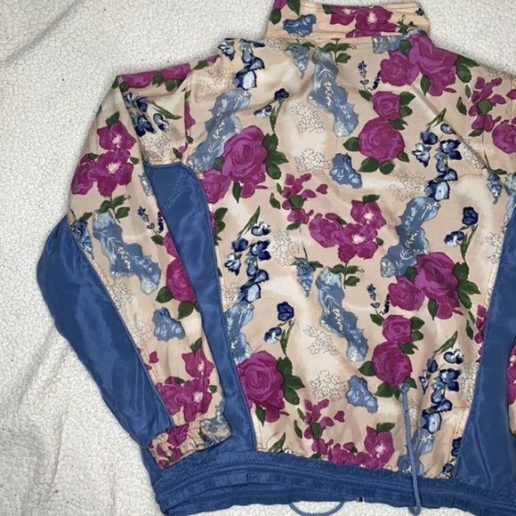 Vintage Hunt Club Silk Floral Track Jacket: Size Large - Picture 7 of 9